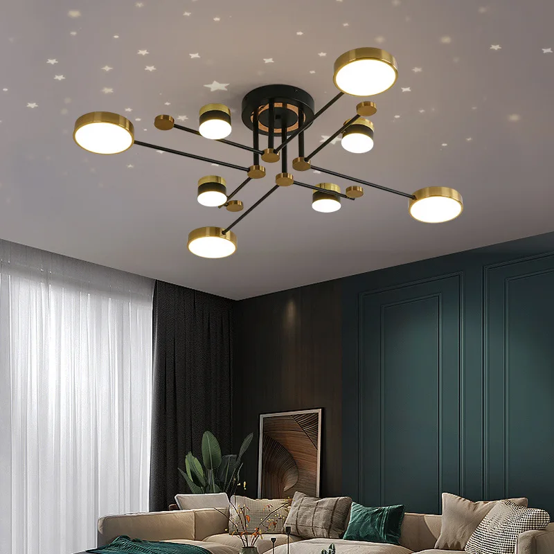 

Modern Chandeliers For Living Room Remote Dimmable Home Interior Ceiling Chandelier Indoor Lighting Decorative Led Ceiling Lamps