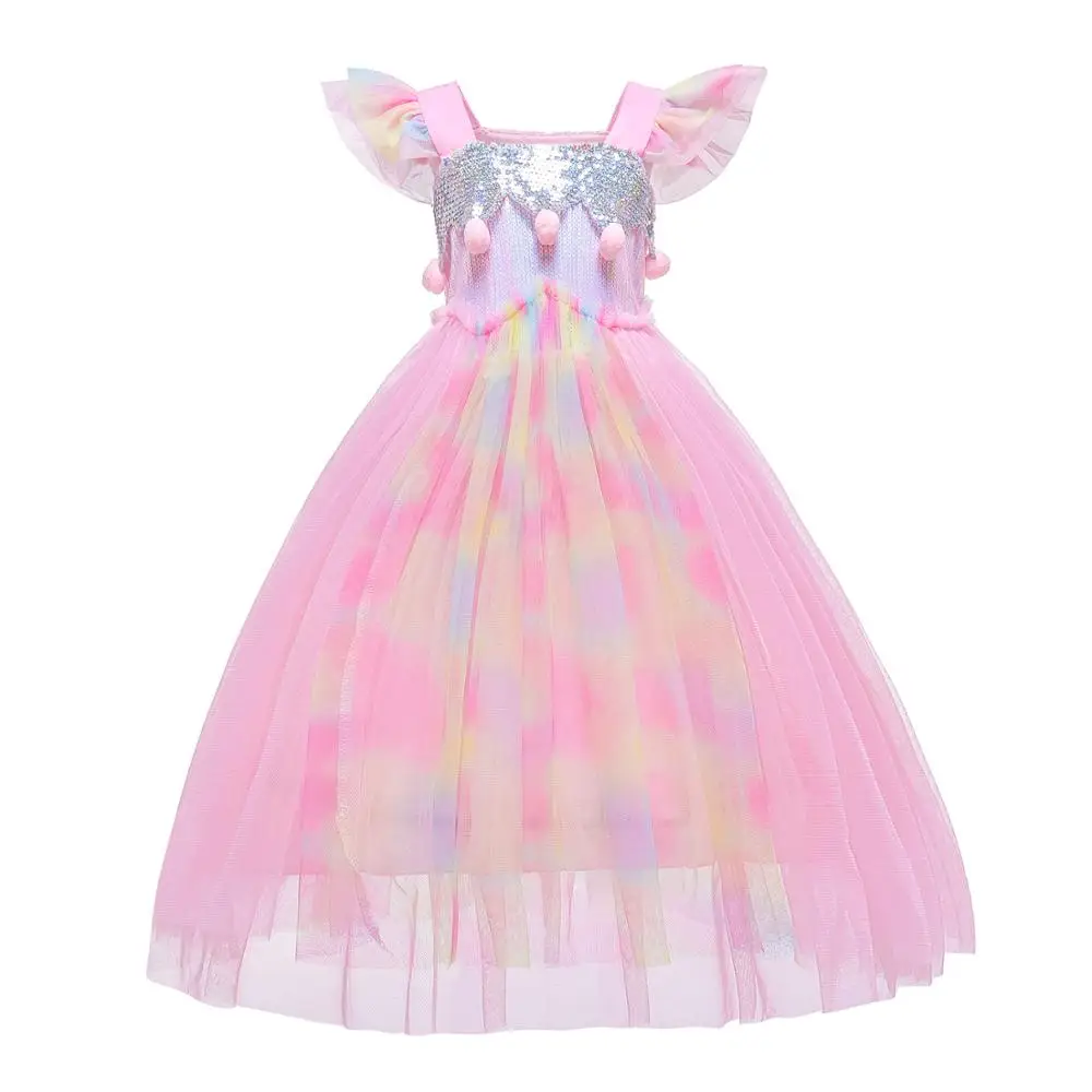 Dress Маскарадное платье принцессы для девочек на Хэллоуин; детская одежда; Детские Вечерние платья; Сетчатое платье; платье принцессы - Цвет: Dress