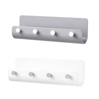 

Rack U-shaped Nail-free Wall-mounted Belt Hook With 4 Hooks Storage Storage Rack Porch Key Bag Hook