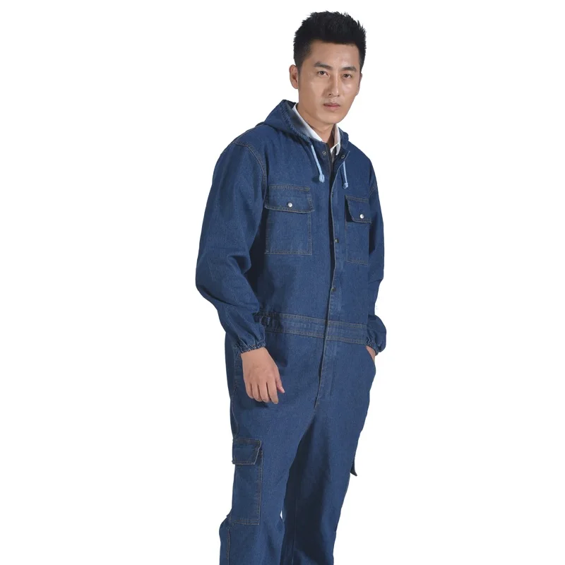 데님 작업 청바지 Coverall 작업복 데님 작업복 남성 여성 정비공 공장 용접 정장 작업복