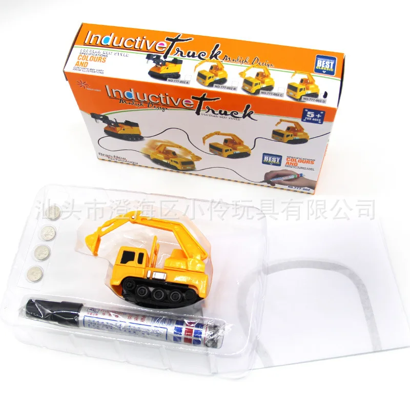 

Loose Thread Sensory Car Automatic Sensing Knew the Way Car Loose Thread Excavator Engineering Vehicle with Pen Toy Car Sensing