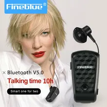 FineBlue FQ10 pro выдвижные беспроводные Bluetooth наушники Handsfree портативная гарнитура стерео зажим для наушников 10 часов телефонный звонок