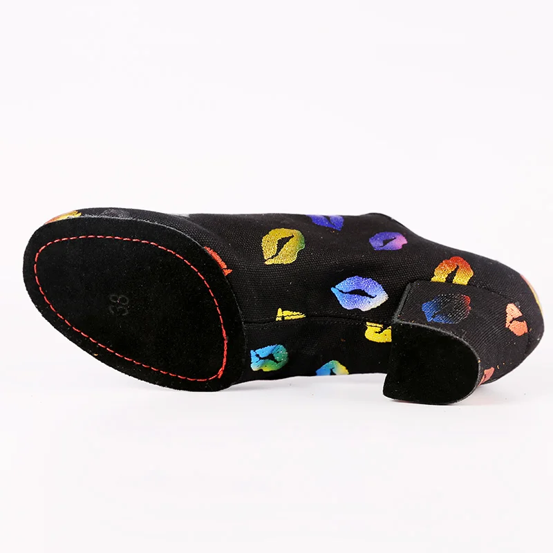 Dance Shoes Women Latin Dance Trainning Split/Straight Sole Canvas Ballroom