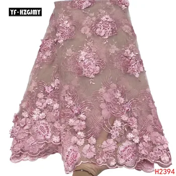 

YF HZGJMY French Handmade Beaded Lace fabric 2019 Luxury Lace Fabrics Nigerian embroidery tulle mesh lace free shipping A2394