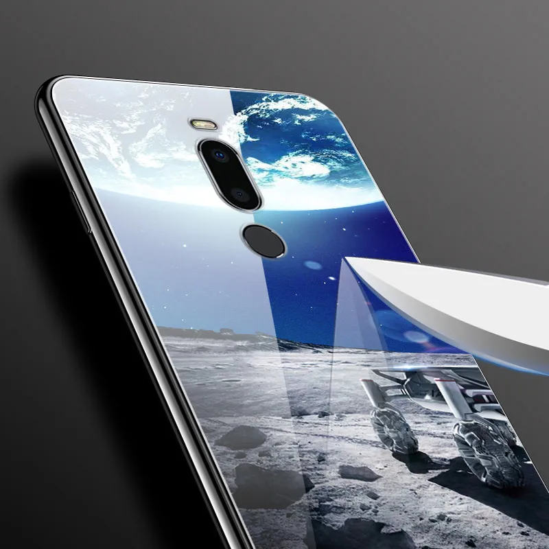 Для Meizu M8 чехол из закаленного стекла силиконовый бампер звезды Планеты окрашенный жесткий чехол для Meizu M8 чехол Coque на MeizuM8 M 8 8 M чехлы