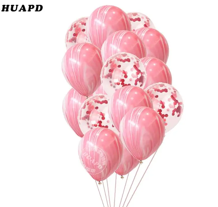 15 шт. 12 дюймов конфетти воздушные шары Агат воздушный шар мраморной расцветки золотые латексные воздушные шары на день рождения вечерние украшения - Цвет: as picture 1set