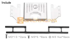 Durable Metal Rear Anti - Collision Bumper with Protective Guard and Bottom Plate (GRC black)