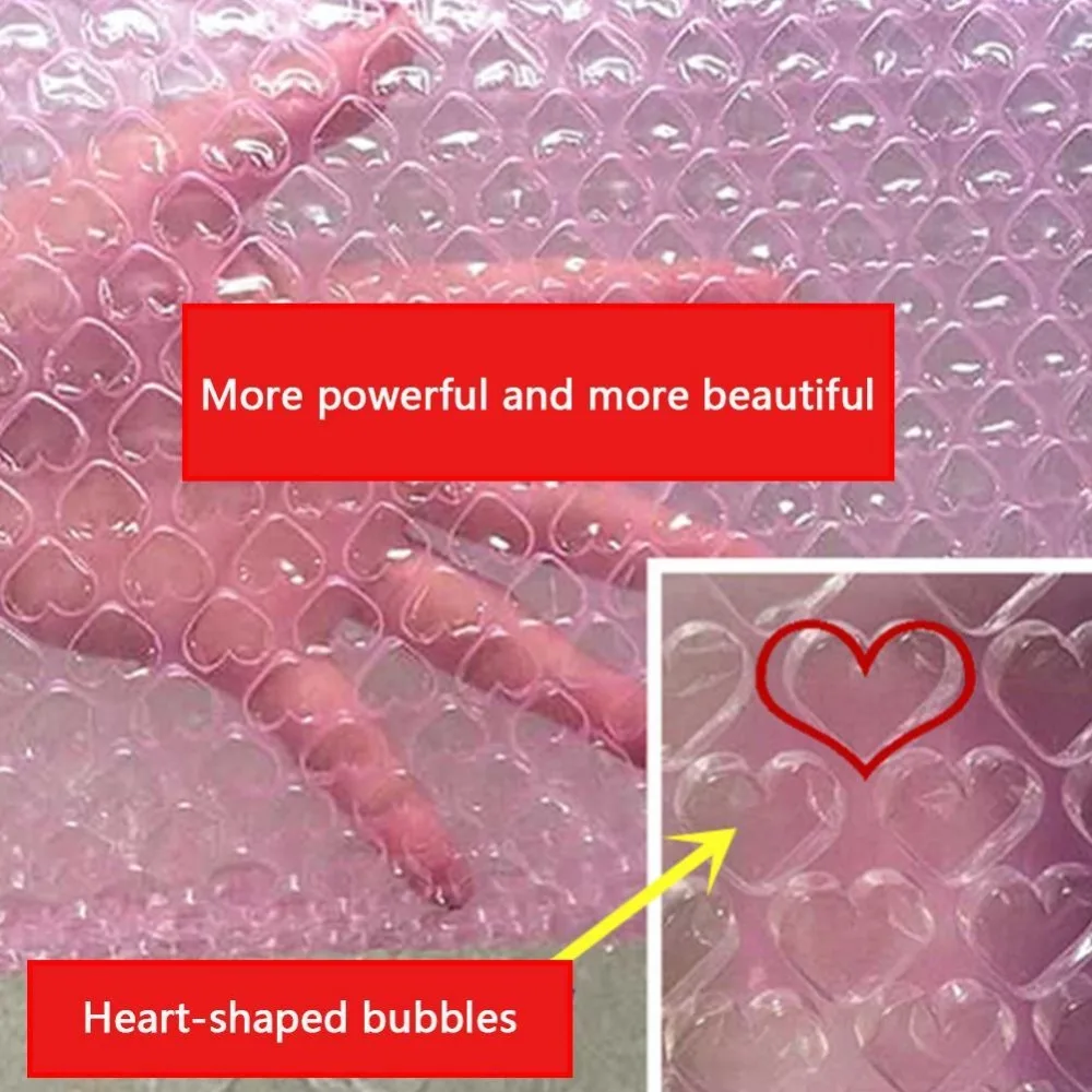 50 шт в форме сердца Пузырьковые пакеты надувные пены обертывание для упаковки Материал подарок украшение 10*10 см(3,94*3,94 '