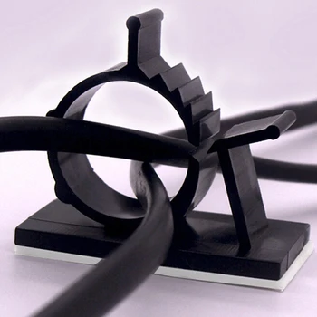 

Adhesive Cable Clamp Desk Wall Cord Clamps Cable Winder Drop Cord Wire Tie Fixer Fastener Tidy Holder Organizer Management10pcs