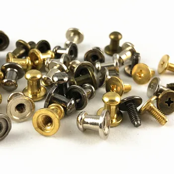 

YORANYO 100 Sets 8X5X8MM Mixed Color Round Bottom Spikes Metal Studs Rivets Screwback Spots Cone Spikes Leather Craft DIY Making