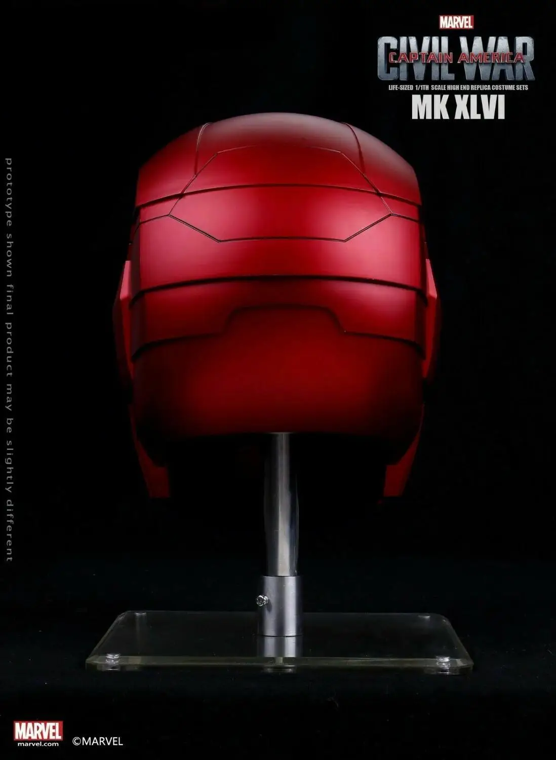 Marvel 1/1 Капитан Америка Железный человек носимый Железный человек MK46 Mark XLVI шлем Мстители серии сенсорный открытый ВКЛ-ВЫКЛ Civil War Collecte