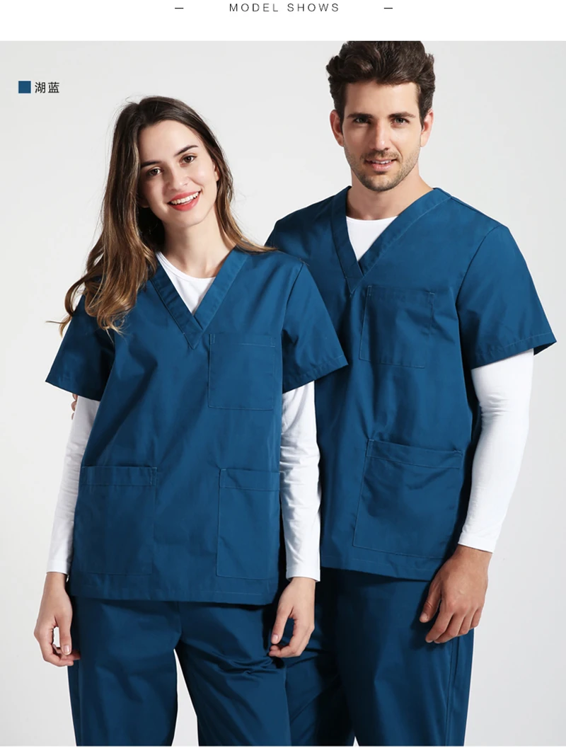 VIAOL мужской хирургический халат с длинным рукавом медицинская одежда медицинский скраб набор Больничная Униформа салон красоты стоматологическая клиника Рабочая Униформа