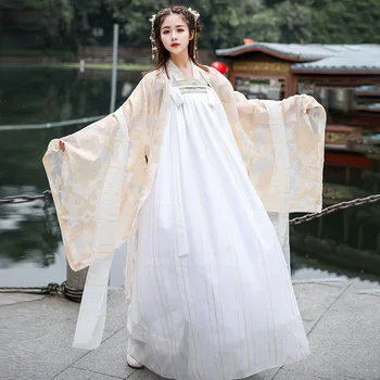 

Retro Woman Hanfu Chinese Style Tang Dynasty Fairy Elegant Dress Oriental Embroidery Stage Dance Costume Festival Party Wear