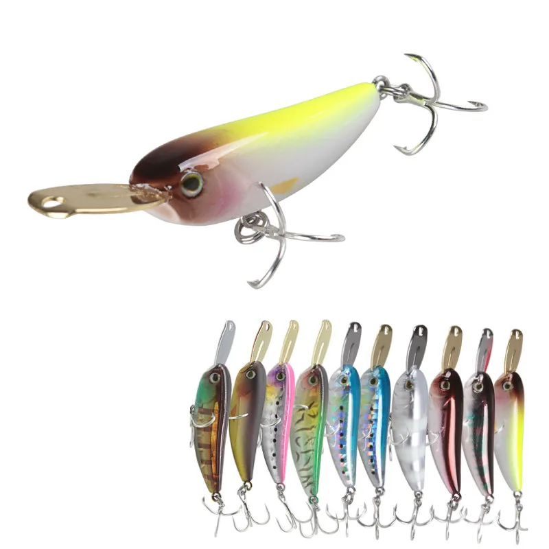 

Small Minnow Fishing Hard Lure 40mm 5.5g Sinking Silent Metal Lip Bait for Bass Trout 5Colors Isca Artificial Pesca Leurre Peche