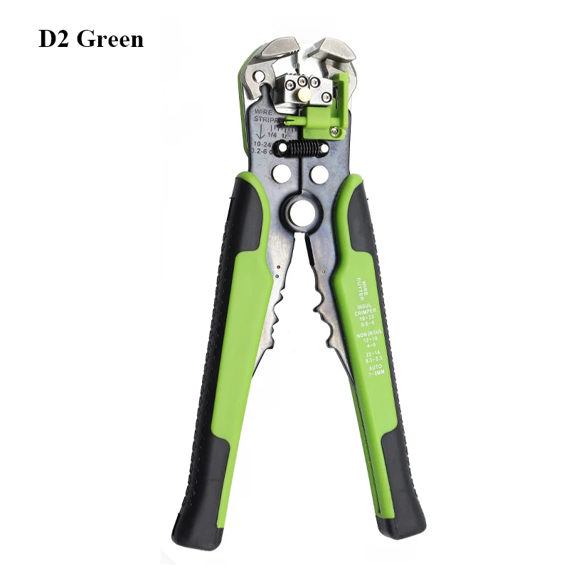 Pliers-HS-D2-Green HS-D1 HS-D2 0,2-6,0 инструмент для зачистки проводов многофункциональные автоматические плоскогубцы для зачистки проводов Инструмент для зачистки проводов - Цвет: Pliers-HS-D2-Green