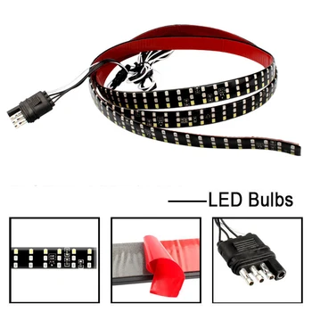 

49In 3 Colors Sequential Truck Tailgate LED Light Bar Brake Reverse Turn Signal