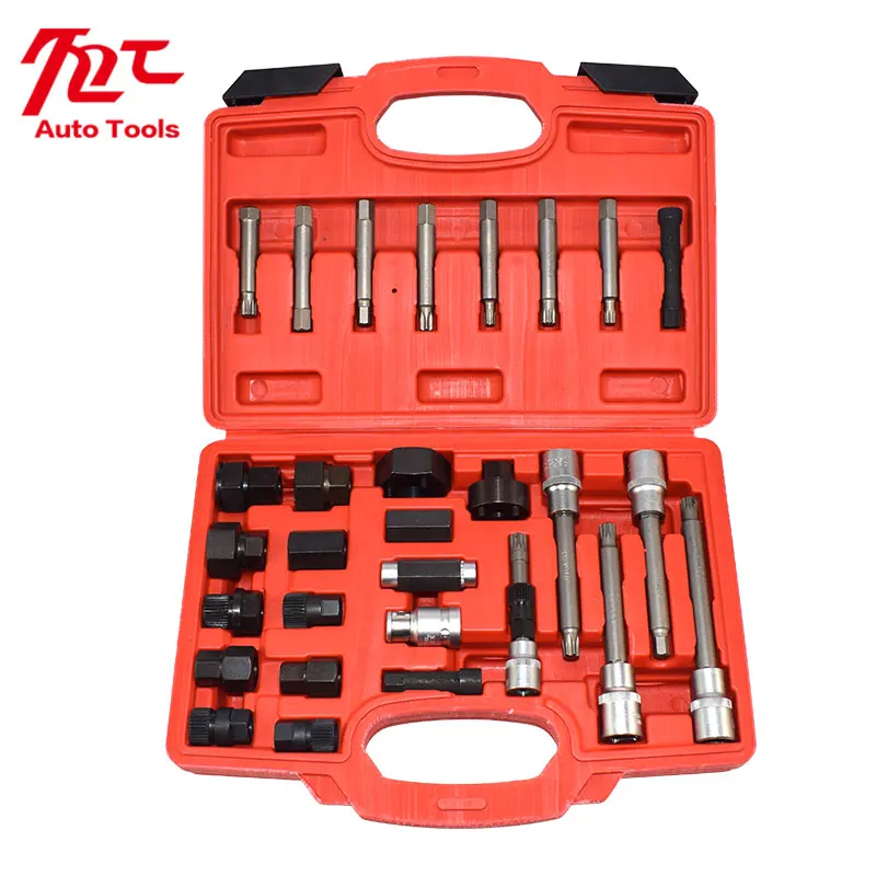 30pcs Alternator Freewheel Pulley Puller Alternators Tool Set Special Socket Set