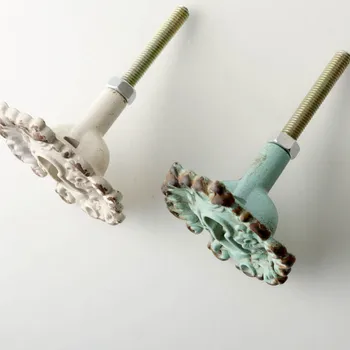 

European Classical Furniture Wardrobe Door Zinc Alloy Keyhole Small Handle Retro American Cabinet Antique Drawer Handle