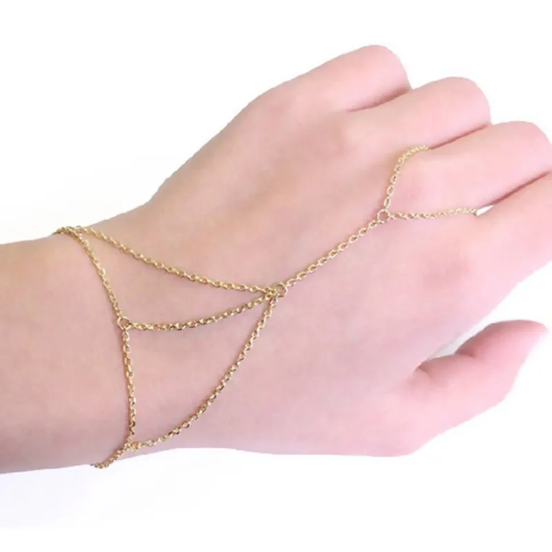 Hand Chain Slave Bracelets Women Summer Fashion Jewelry Gold Color/Silver Color Metal Party Club Chains 1PC bracelet jewelry