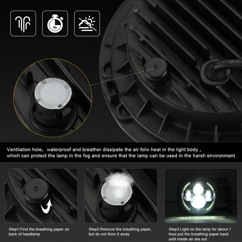 7 дюймов круглый светодиодный фары 200 Вт Высокий Низкий Луч Halo Angle Eyes DRL для Jeep Wrangler JK JL TJ LJ CJ Land Rover, 2 шт