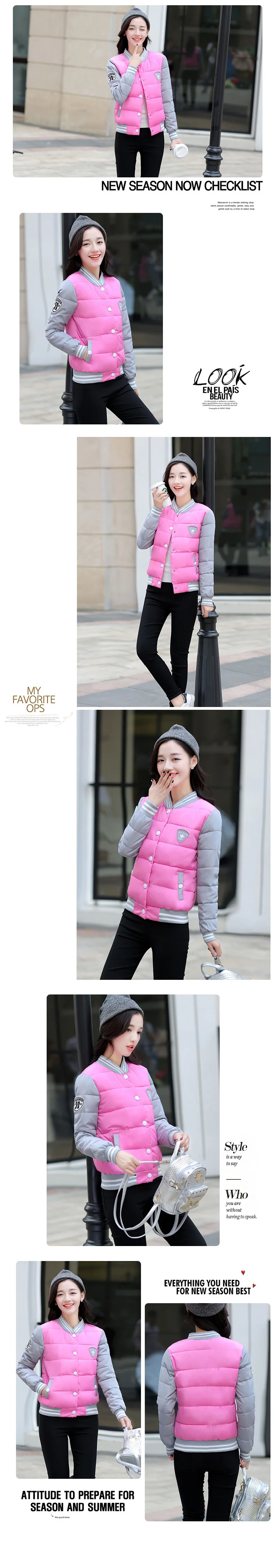 Winter New Style Korean-style Cotton-padded Clothes Women's Short Warm Slim Fit Slimming Baseball Cotton Coat