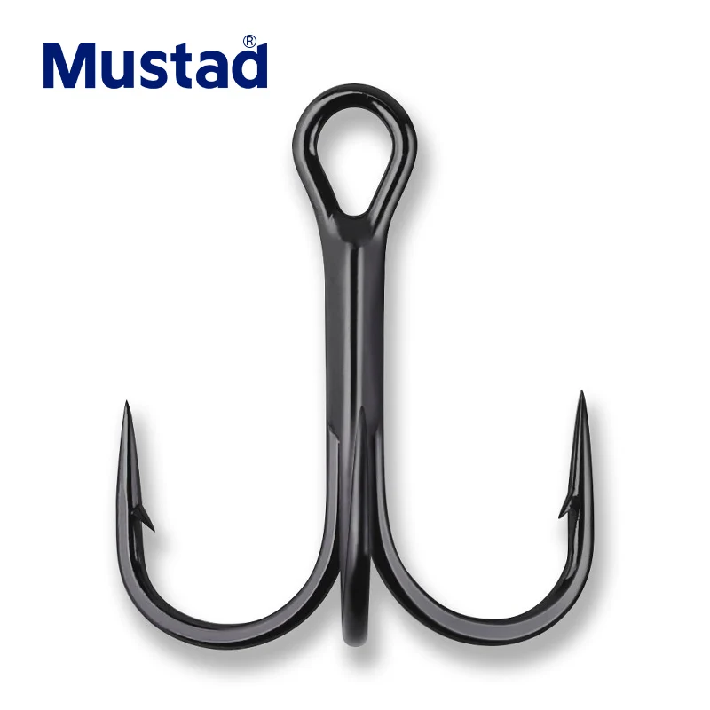 Mustad TR78 KVD ELITE круглый изгиб тройной крючок-1X Прочный для больших видов как в свежем
