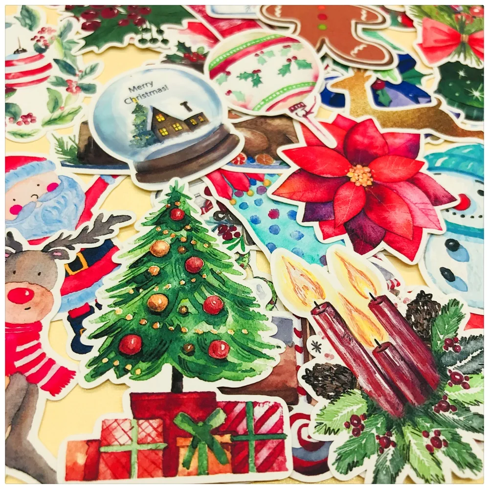 33 шт. винтажный Рождественский Санта Клаус Снеговик стикер набор для скрапбукинга альбом мусорный планировщик журнал декоративные наклейки s
