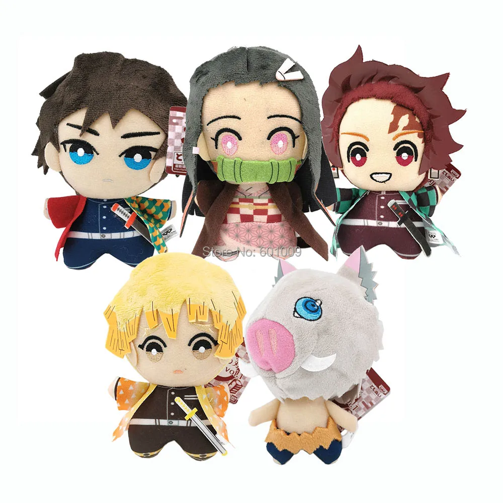 5 шт. плюшевые куклы фигурки из м/ф Kimetsu no Yaiba Tomioka Giyuu 15 см|Персонажи мультфильмов и