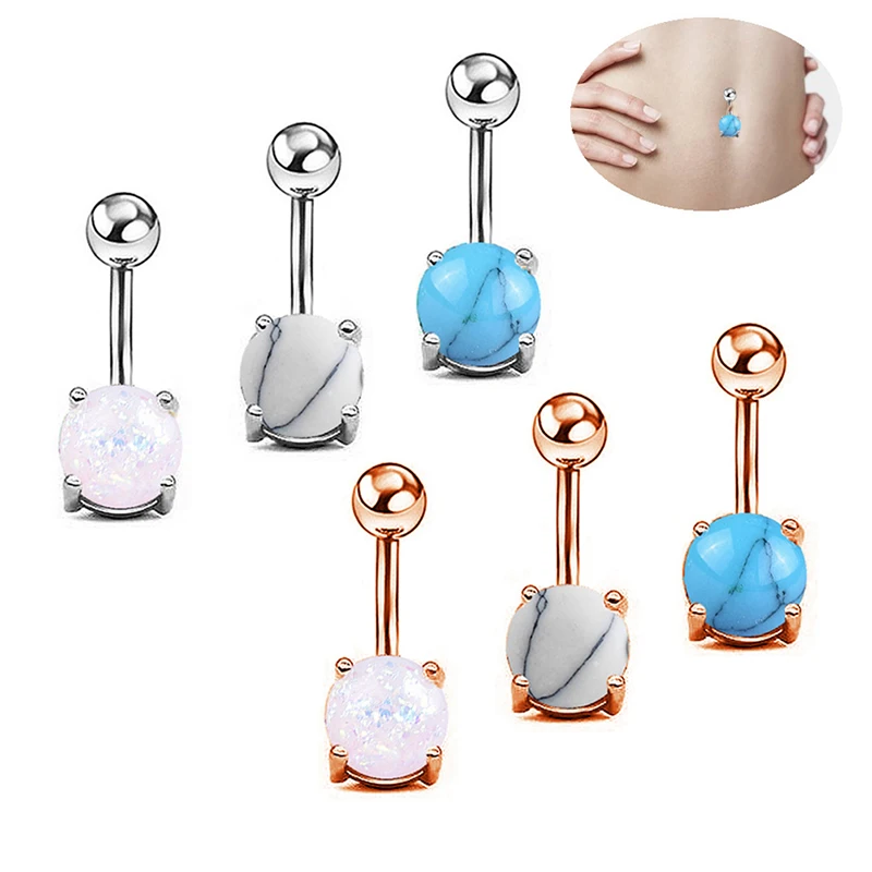 

Crystal Navel Rings Belly Button Bar Ring Dangle Body Piercing Jewelry