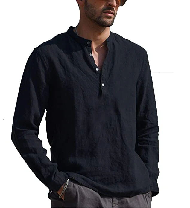 Chemise Fermée en Coton pour Homme