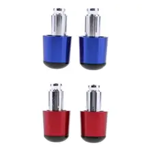 Универсальные алюминиевые ручки для мотоцикла с ЧПУ, наконечник для рукоятки, красный и синий