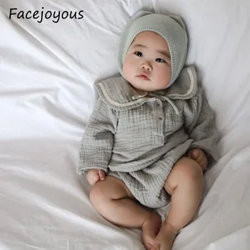 

Autumn Newborn Kids Baby Boy Girl Clothes Cotton Linen Navy Collar Long Sleeve Tops+shorts Pants Outfits Casual Clothes Set