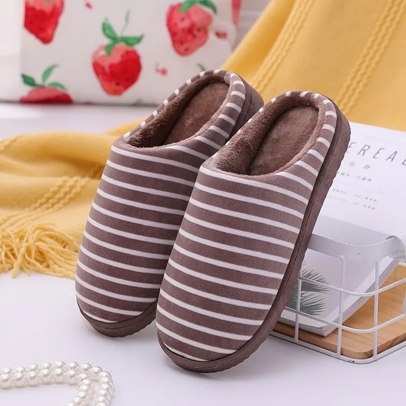 Coffee ( Men) WENYUJH Autumn Winter Slippers Unisex Slippers Fluffy Fur Slip On House Slippers Soft Indoor Warm Home Casual Warm Shoes - Цвет: Coffee ( Men)
