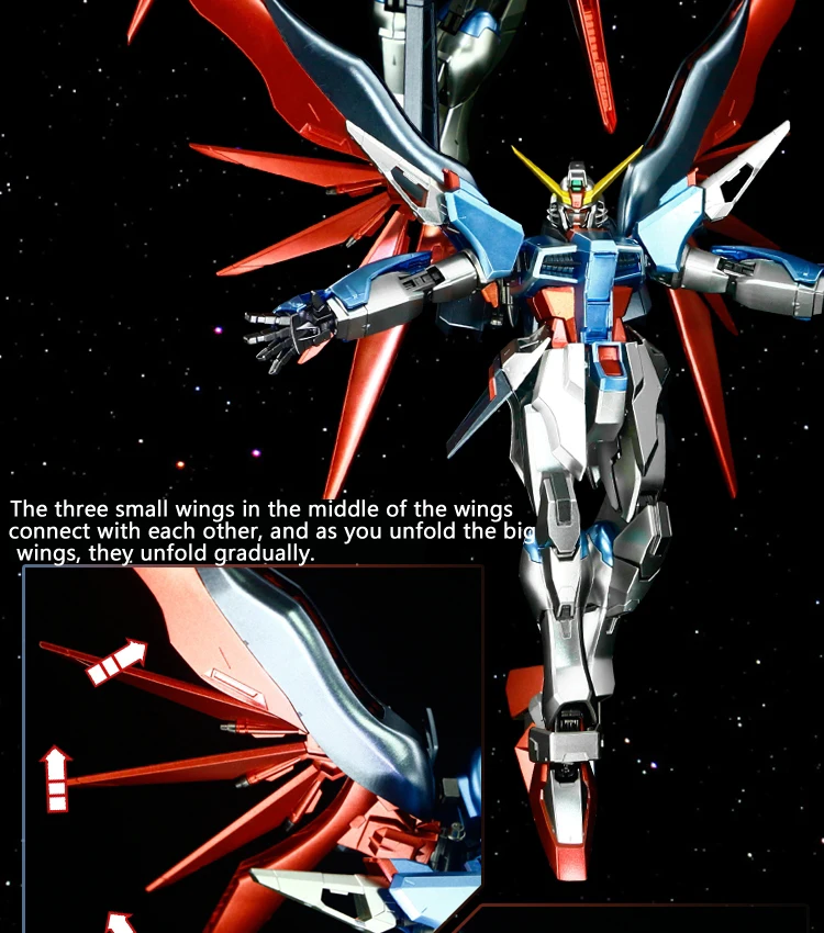 BANDAI MG 1/100 ZGMF-X42S Destiny Gundam металлический Цветной сборные модели, Детские кубики, игрушки для мальчиков игрушки Фигурки