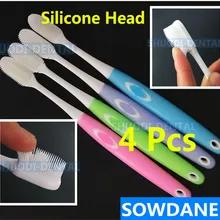 4 шт. зубная щетка для чистки зубов, отбеливающая щетка, силиконовая головка, гелевая зубная щетка, ультра мягкая зубная щетка, 121 щетка для ухода за полостью рта
