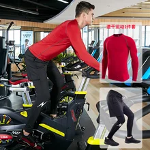 Стильный спортивный комплект, мужские поддельные штаны из двух частей, тренировочная одежда для спортзала, быстросохнущая одежда для бега, комплект из двух предметов