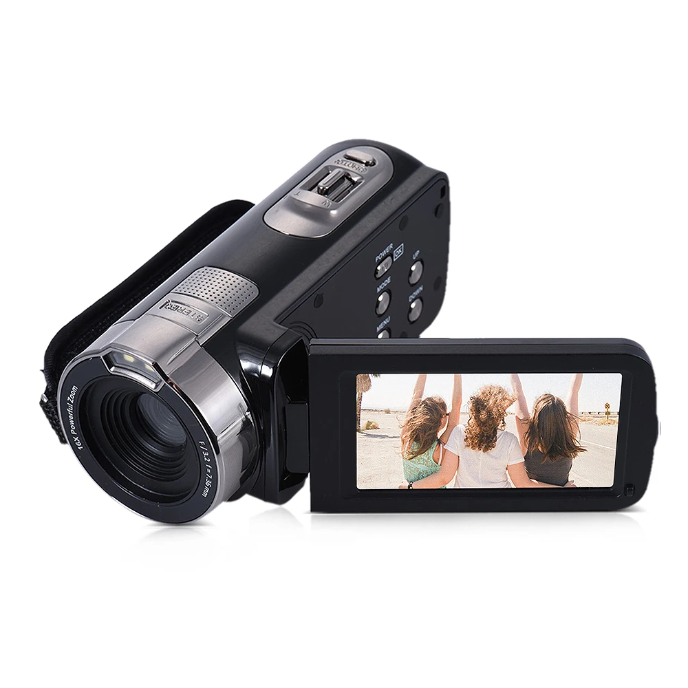 

HDV-302P 3.0 Inch LCD Screen Full HD 1080P 15FPS 24MP 16X Digital Zoom Anti-shake Digital Video DV Camera Camcorder