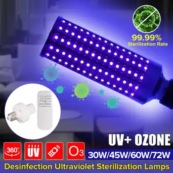 

30/45/60/72W UV Germicidal Lamp UVC Lamp Bulb with Remote Control Germicidal Disinfection Lamp Sterilization LED Ultraviolet