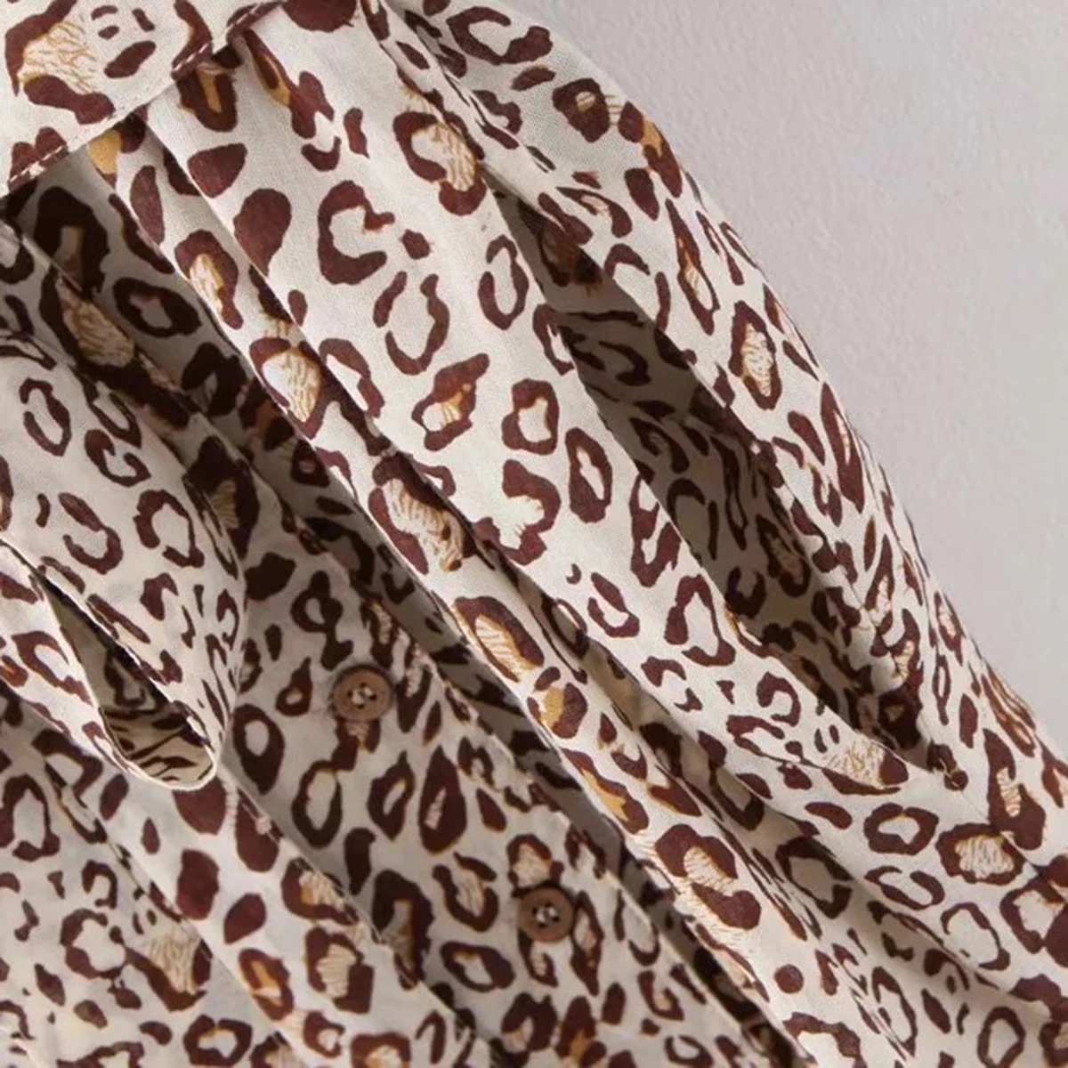 KIYUMI Boho платье осеннее сексуальное леопардовое платье мини женское платье с v-образным вырезом с длинным рукавом пляжные свободные хлопковые платья Vestidos
