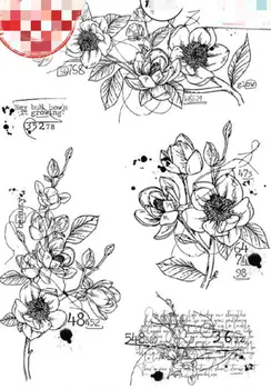 

background flower Clear Silicone Stamp / seal for DIY Scrapbooking / Album Decorative Clear Stamp Sheets A339