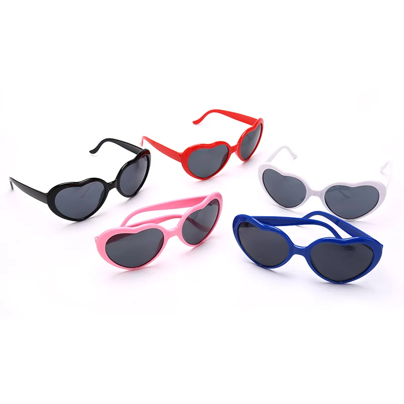 1pc Red Love Heart Shape Diffraction Grating Party Rave Glasses Lens Glass Orbit Light Show Fireworks Refraction Laser Glasses