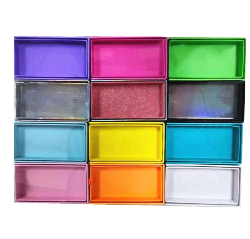 

Eyelash Packaging Wholesale 5-100 pcs Empty Lashes Box with Clear Tray Rectangle Lash Cases Lash Boxes Packaging