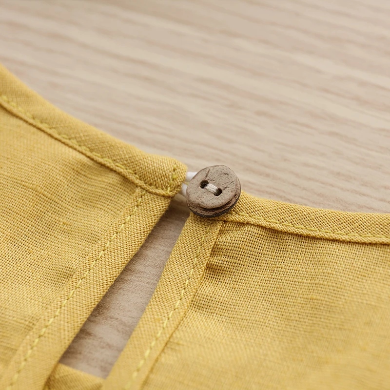 Cotton Linen Summer Girl Dress Casual Short Sleeve Kids Holiday Dress With Pockets girls dress kids clothes