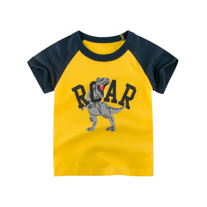 Loozykit/детская футболка для мальчиков летние футболки с короткими рукавами и принтом короны для маленьких девочек хлопковая детская футболка футболки с круглым вырезом, одежда для мальчиков