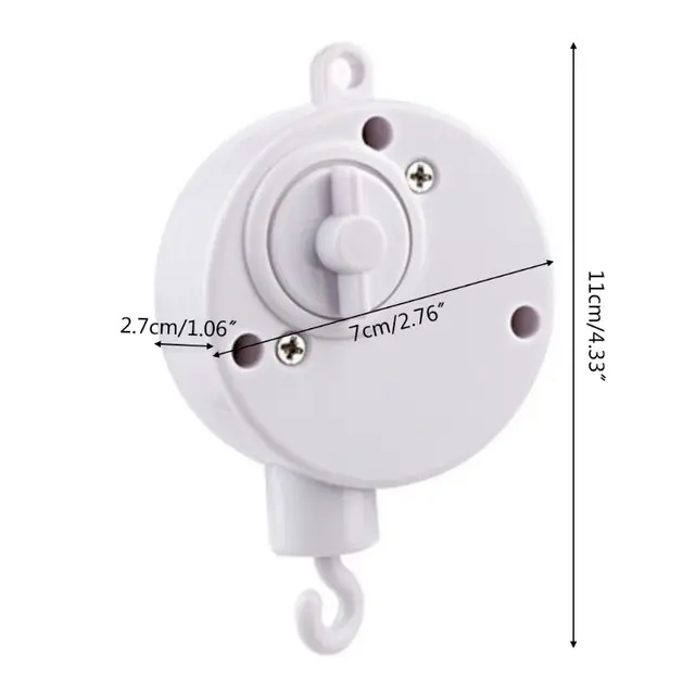 1 Pc Baby Mobile Crib Bed Bell Toy Windup Movement Music Box Machine Nursery Decoration 6