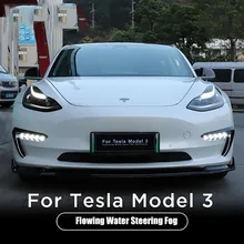 Voiture LED Feux De Antibrouillard pour Tesla Modèle 3 2019-2020 Accessoires Modification Débit Type Lumières Flux Frontal Direction Antibrouillards