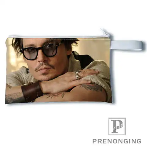

Custom johnny depp@ Printing Coin Purse Change Purse Zipper Zero Wallet Phone Key Bags Fashion Small Female Purse#19-01-22-6-277