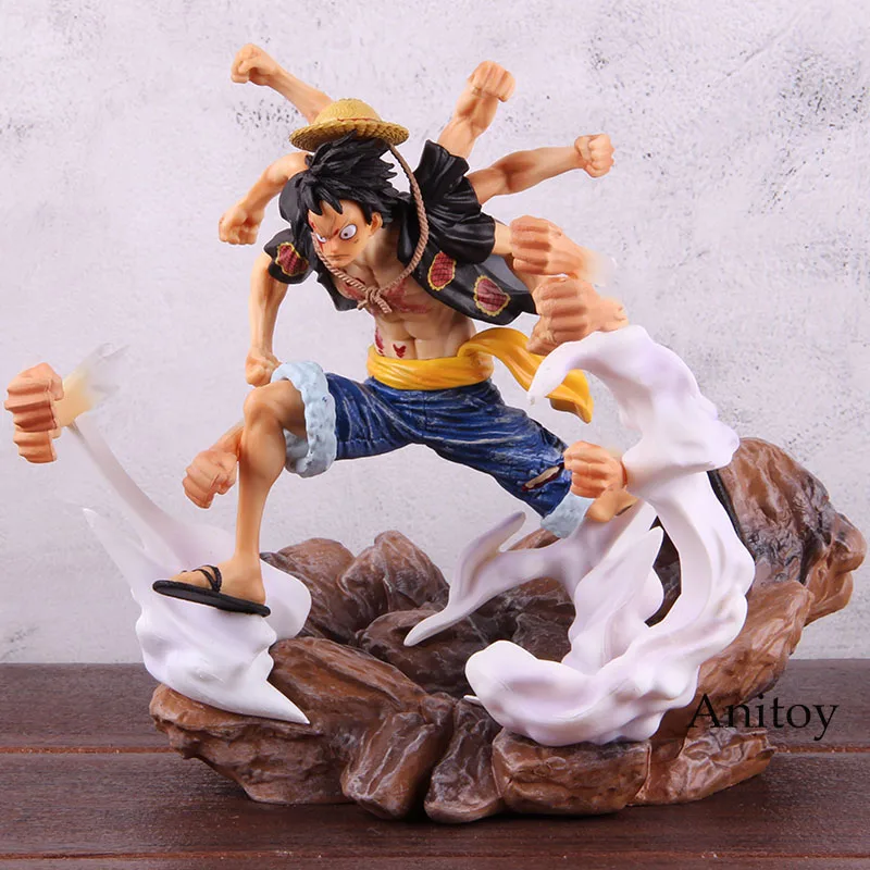 

P.O.P One Piece Monkey D Luffy GomuGomu No Gatling Ver. Anime One Piece XXL Luffy Action Figure PVC Collectible Model Toy