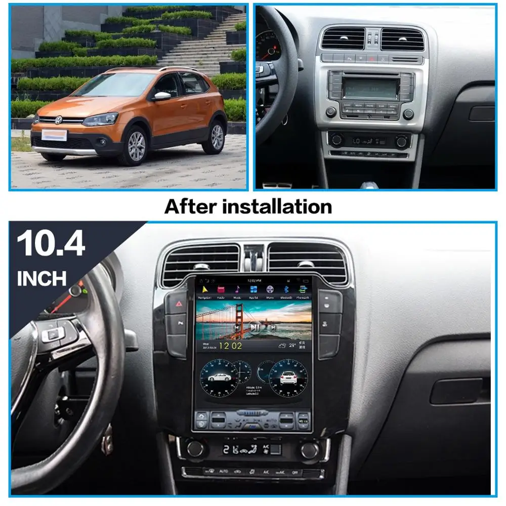 AOTSR Tesla Android 9 Car Player Autoradio For Volkswagen VW Polo Sedan 2012 - 2019 GPS Navigation DSP Central Multimidia Player