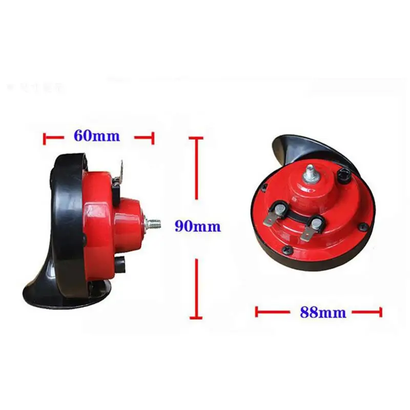2pcs Super 300 DB Train Horn for Trucks Car Styling 12V Electric Snail Horn Air Raging Sound for Motorcycle Car Accessories